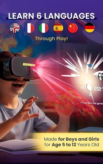 VR Headset Maths educational games times tables subtraction  for kids old Fun games VR Maths set 3D glasses Cool for girls and boys Learning toys Language