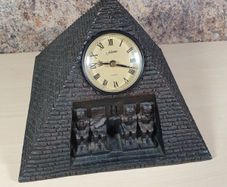 Large PYRAMID table Clock egypt abu simbel Egyptian