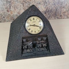 Large PYRAMID table Clock egypt abu simbel Egyptian