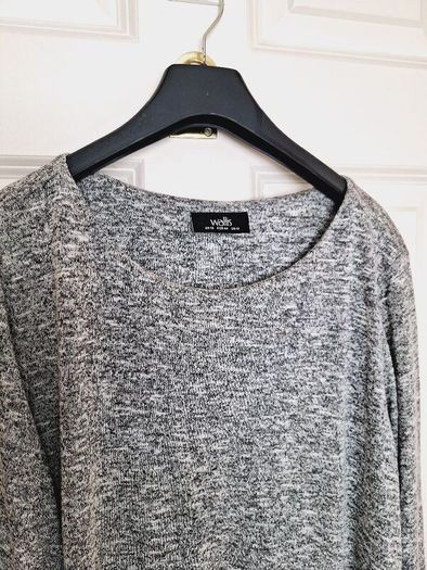 Wallis Long Sleeve Grey Dress - 16