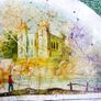 Antique Hand Painted Enamel Clock Face- Victorian Salvaged Grandfather Clock ( complete, looks like it's working) Image 10