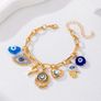 Evil Eye Charm Gold Tone Bracelet Image 2
