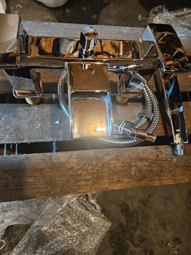 Chrome basin mixer taps