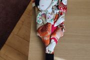 Rare find  Vintage Japanese traditional wooden paddle  HAGOITA  Geisha girl 18.1inch