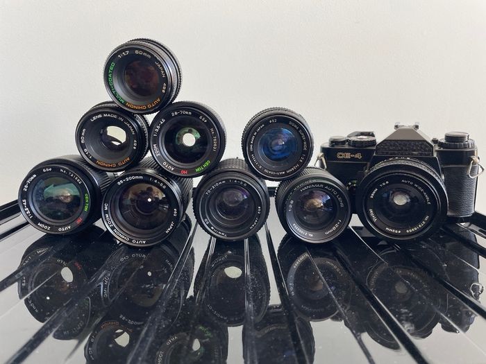 Chinon camera & 9x lenses Pentax K mount