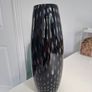 Tall black & white spotted glass Vase Image 2