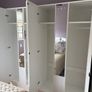 Large White Wardrobe 4 Door with Mirrors Image 3