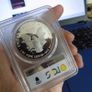 US 1989 S Proof Silver Eagle Dollar.90%Silver.Slabbed.Gem BU.Graded PR68DCAM. Image 3