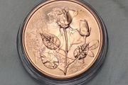 Austria 10 Euro Copper Uncirculated Coin 2021 - The Rose - Languages of Flowers
