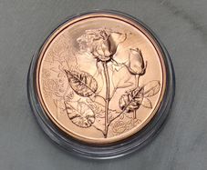Austria 10 Euro Copper Uncirculated Coin 2021 - The Rose - Languages of Flowers