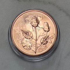 Austria 10 Euro Copper Uncirculated Coin 2021 - The Rose - Languages of Flowers