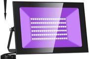 100W UV Black Light, Ultraviolet Floodlight Outdoor LED UV Light 385-400nm IP66 Waterproof Stage Light Decoration Lighting for Fluorescent Party, Disco, Halloween, Bar, Christmas, Aquarium