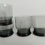 Smoked glass, vintage glass tumblers, 1970s glass Image 2