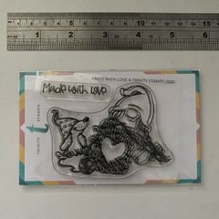 Trinity Stamps "Made with love" photopolymer stamp set with coordinating dies