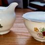 Shabby Chic Vintage Royal Malvern Sugar Bowl and Milk Jug Fine Bone China Image 5