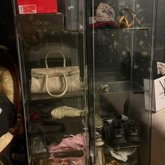 2 glass display cabinets