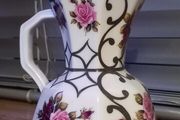 Vintage 1970's Bohemia Porcelain Milk Jug - Handpainted