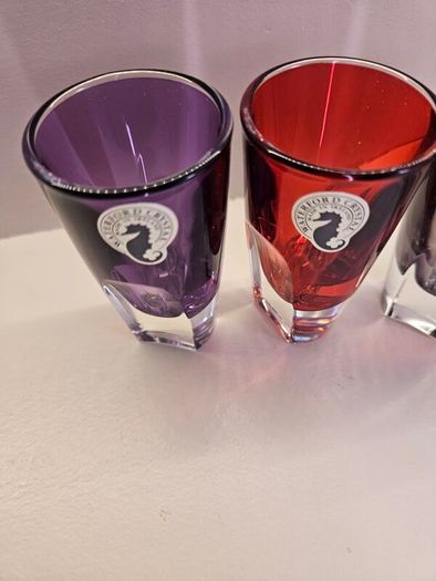 Waterford crystal coloured shot glasses