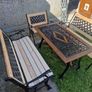 Garden table with 2 bench and 1 chair [ cast iron ] Image 5