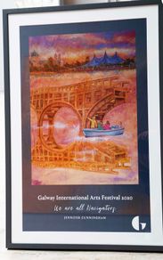 Large GIAF Galway Arts Festival Poster Framed 2020 Jennifer Cunningham