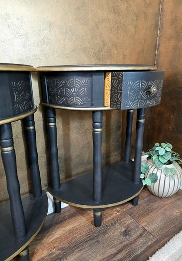 Half moon side tables / Nightstands
