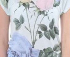 Rare Ted Baker - Mint Green Floral Tshirt - Size 2 UK 10 - RRP 70