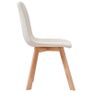 Dining Chairs 6 pcs Cream Fabric Image 6