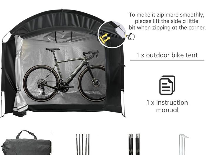 Outdoor Bike Storage Tent 210D Oxford Waterproof Bicycle Shed for 2-3 Bikes