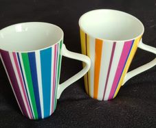 Pair of Maxwell Williams Striped Mugs