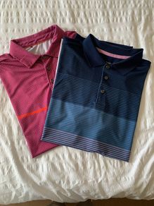 2 x Padraig Harrington golf tops (S) Short sleeved