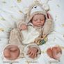 SALE | Lifelike Reborn-Baby Dolls Boy 17 Inch Handmade Realistic Reborn Babies Dolls Newborn Baby with Soft Vinyl Body Real Life Baby Dolls with Toy Accessories Close Eyes Image 2