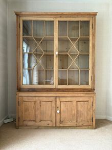 Victorian Country Pine Bookcase / Dresser