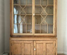 Victorian Country Pine Bookcase / Dresser