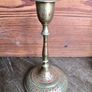 Vintage Pair Indian Brass Candlesticks Image 3