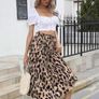Brand New Women's Leopard Print Midi Pleated Skirt High Waist - XXL. Image 3