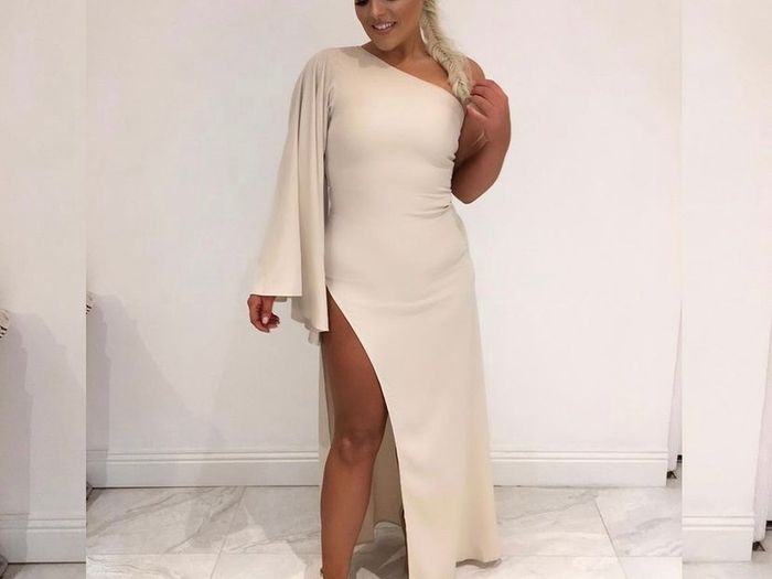 one shoulder maxi dress