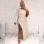 one shoulder maxi dress Image 2