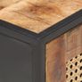 Bedside Cabinet 40x30x50 cm Rough Mango Wood and Natural Cane Image 2