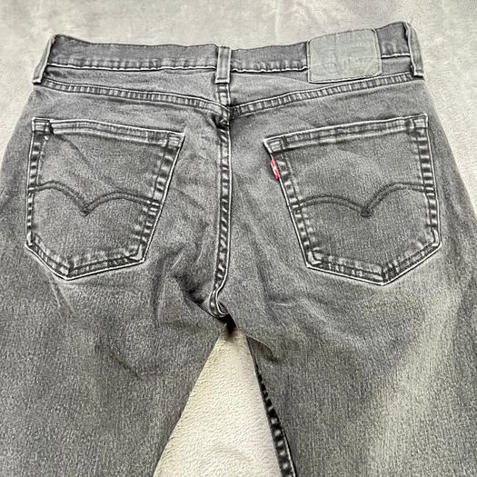 Levis 502 Mens Jeans Black W32 L30 Slim Taper Fit Stretch Denim