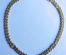 Vintage Art Deco Choker Necklace Ladies gold, pearl necklace