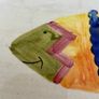 Modern Italian Serving Plates X 2 Hand Painted Stylised Fish Decor Ceramiche Alfa Image 9