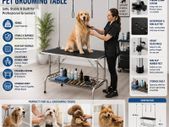 Dog Grooming table Professional Extra Large Pet Grooming Table with Double Grooming Arm and Storage Shelf