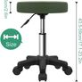 Round Rolling Stool with Wheels Height Adjustable Stool Spa Stool for Salon Massage Home Kitchen Dark Green Image 5