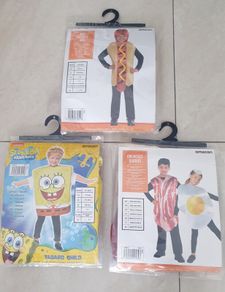 costumes bnwt Spongebob, hot dog, breakfast buddies