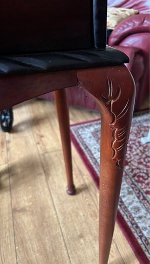 Mahogany console table and picture