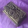 Vintage brass trinket box with sunflower detail Image 2