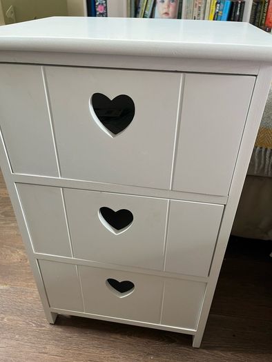 Beside Table with heart design
