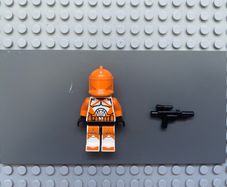 MISPRINT Lego Star Wars sw0299 Clone Bomb Squad Trooper (Phase 1) minifigure- Large Eyes Bomb Squad Helmet Unprinted Error VERY RARE