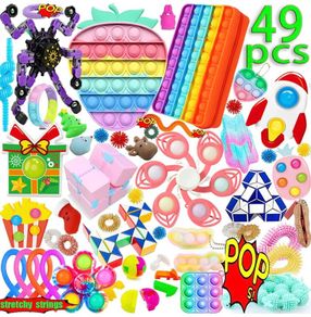 42Pcs TIK Tok Fidget Toys Pack Sensory Fidget Toys Push Bubble Pop Toy Stress Anxiety Relief Toys Set for ADD OCD Autistic Children Adults Anxiety Autism (FREE POSTAGE)
