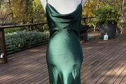 Slideshhow Satin Cami Dress - This Is Blue Not Green!!